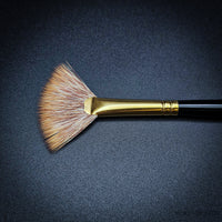 Rosemary & Co Eclipse Fan – Professional Synthetic Mongoose Fan Brushes
