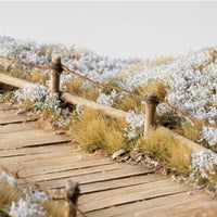 Miniature terrain decorated with GamersGrass Light Blue Lilac Flowers tufts – perfect for scale models, wargaming bases and scenic dioramas