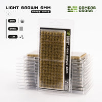 Gamers Grass Light Brown 6mm - Small packaging, showcasing product details and arid landscape imagery
