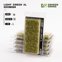 Gamers Grass Light Green XL 12mm - Wild XL Tufts packaging, featuring diverse meadow and prairie imagery
