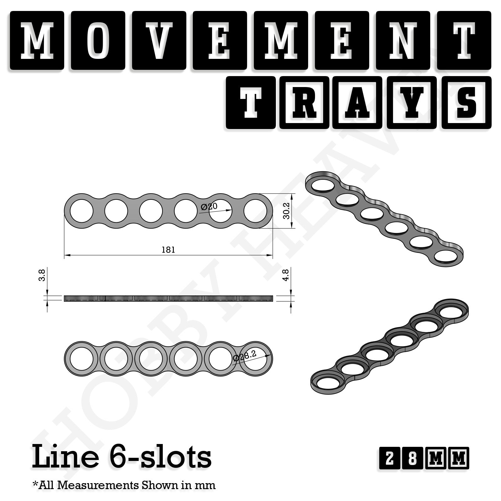28mm Movement Trays for Tabletop Games | Wargaming | Full Range