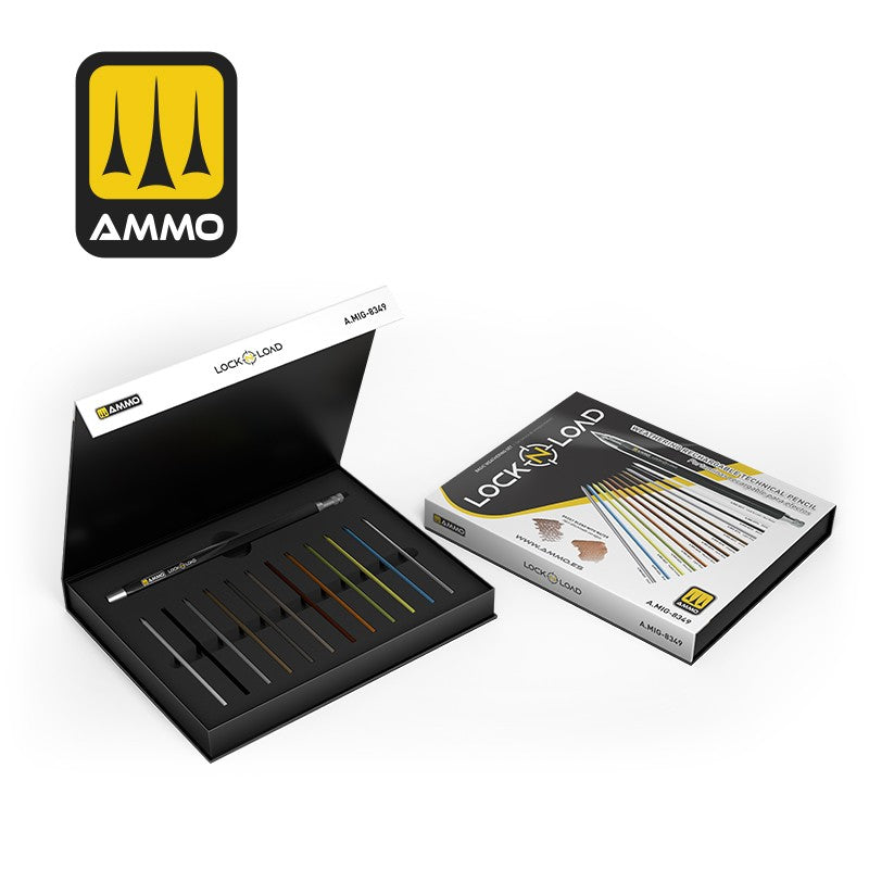 Ammo by Mig MIG8349 Lock 'N Load Weathering Pencil Set – Rechargeable Effects Kit