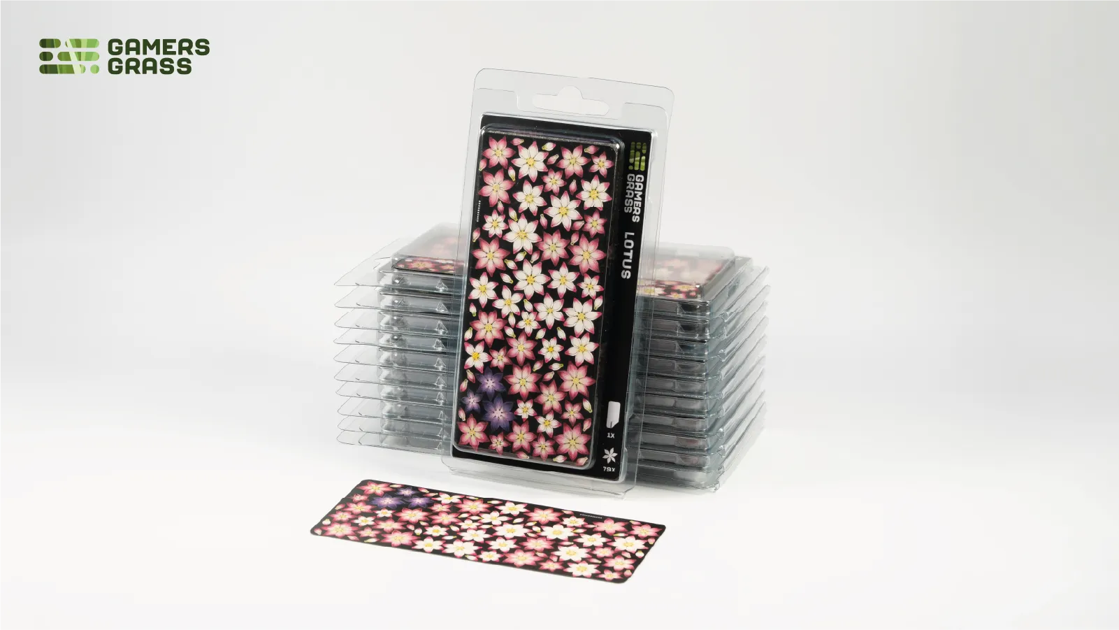 Gamers Grass Lotus Flower blister pack with uncut carrier sheet showing all 42 flower petal groups