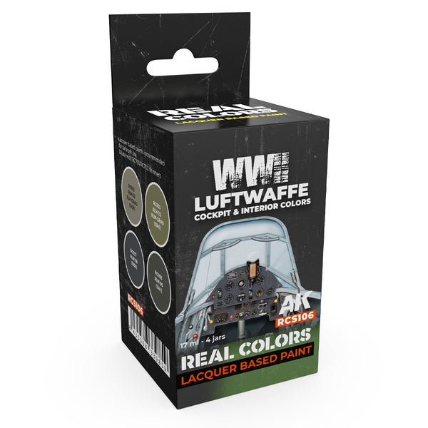 AK Interactive Real Colors WWII Luftwaffe Cockpit & Interior Colors Set RCS106 packaging