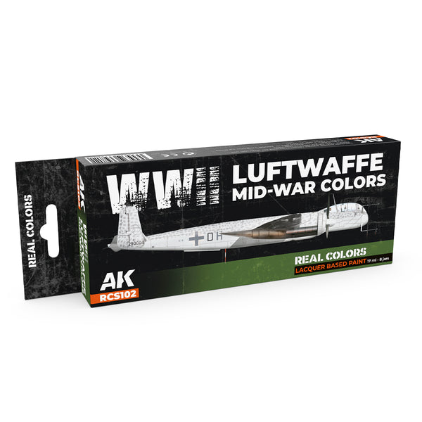 AK Interactive Real Colors WWII Luftwaffe Mid-War Colors Set RCS102 packaging