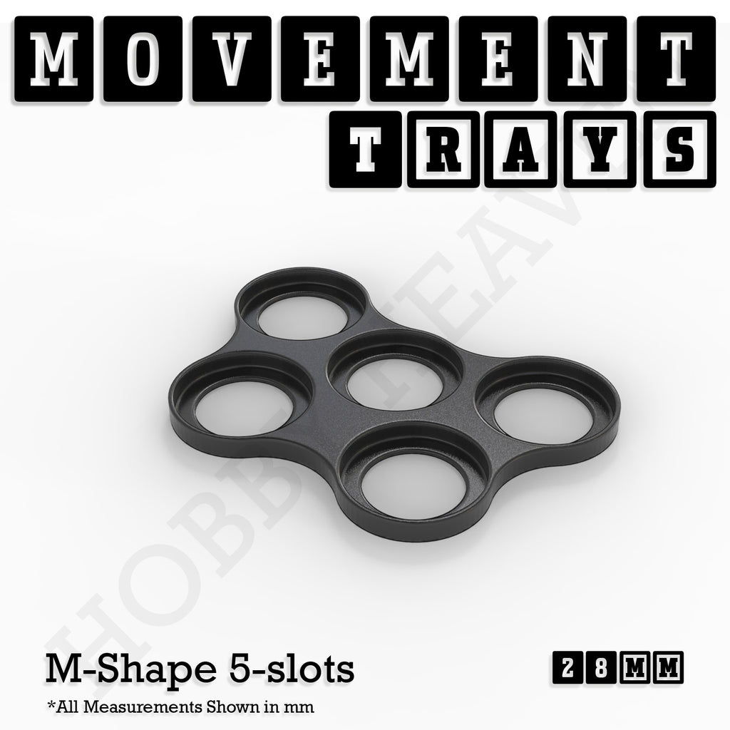 28mm Movement Trays for Tabletop Games | Wargaming | Full Range