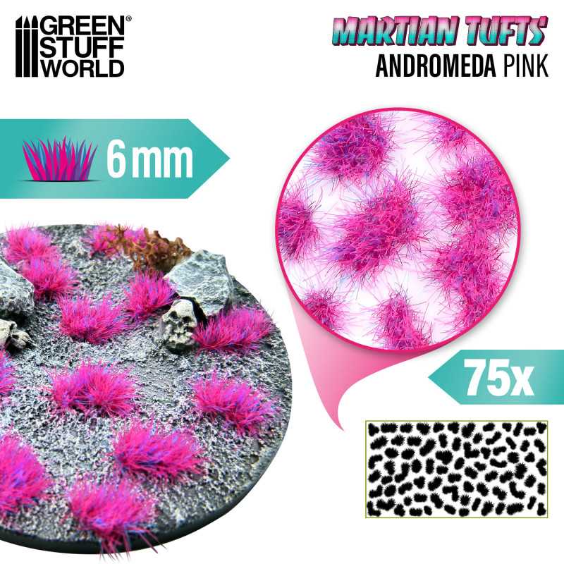 Green Stuff World Martian Fluor Tufts 6 mm – Neon Alien Grass Range (Choose Colour) – 75 Self-Adhesive Tufts