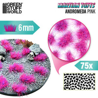 Green Stuff World Martian Fluor Tufts 6 mm – Neon Alien Grass Range (Choose Colour) – 75 Self-Adhesive Tufts
