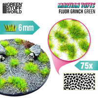 Green Stuff World Martian Fluor Tufts 6 mm – Neon Alien Grass Range (Choose Colour) – 75 Self-Adhesive Tufts
