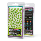 Fluor Grinch Green Martian Tufts blister pack: 75 tufts, 6 mm, on a white backing sheet