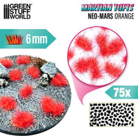 Green Stuff World Martian Fluor Tufts 6 mm – Neon Alien Grass Range (Choose Colour) – 75 Self-Adhesive Tufts
