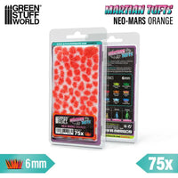 Green Stuff World Martian Fluor Tufts 6 mm – Neon Alien Grass Range (Choose Colour) – 75 Self-Adhesive Tufts