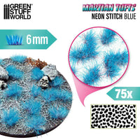 Green Stuff World Martian Fluor Tufts 6 mm – Neon Alien Grass Range (Choose Colour) – 75 Self-Adhesive Tufts
