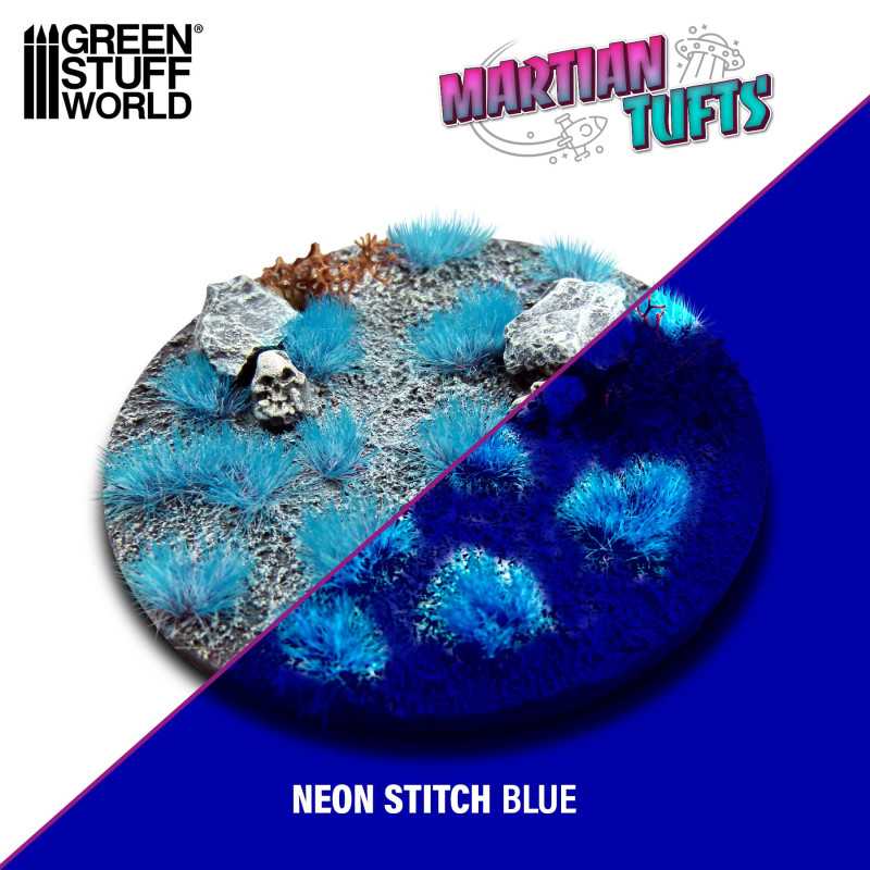 Green Stuff World Martian Fluor Tufts 6 mm – Neon Alien Grass Range (Choose Colour) – 75 Self-Adhesive Tufts
