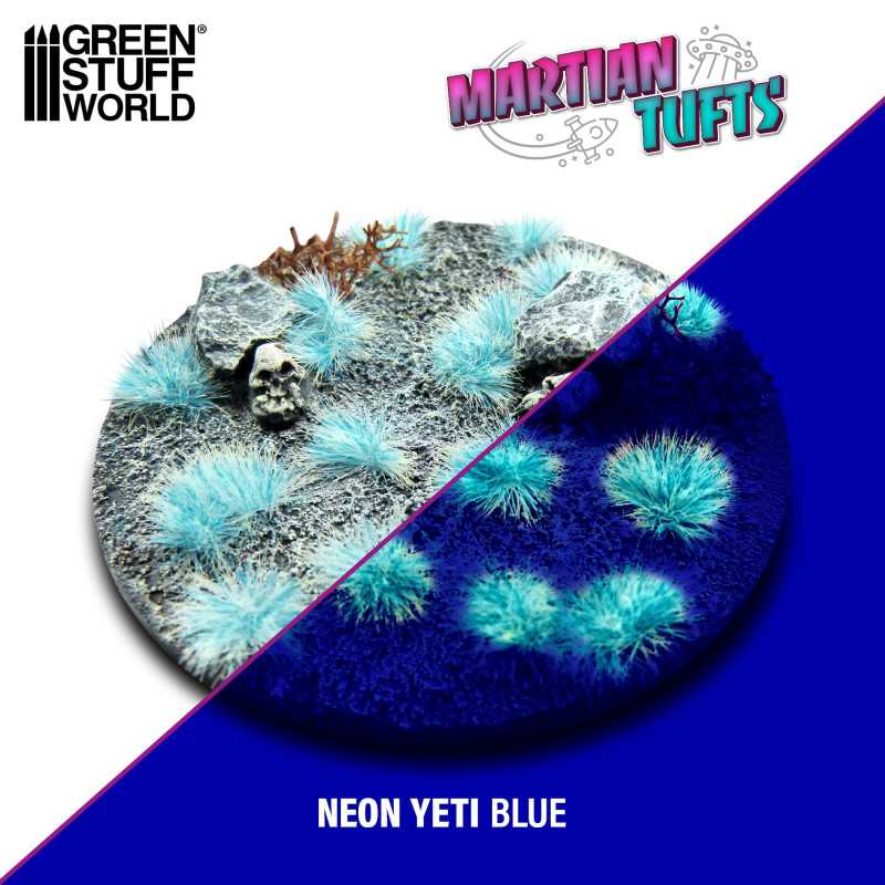 Green Stuff World Martian Fluor Tufts 6 mm – Neon Alien Grass Range (Choose Colour) – 75 Self-Adhesive Tufts