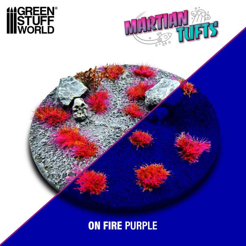 Green Stuff World Martian Fluor Tufts 6 mm – Neon Alien Grass Range (Choose Colour) – 75 Self-Adhesive Tufts