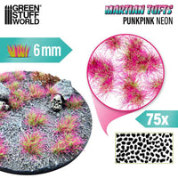 Green Stuff World Martian Fluor Tufts 6 mm – Neon Alien Grass Range (Choose Colour) – 75 Self-Adhesive Tufts
