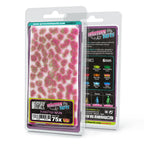 PunkPink Neon Martian Tufts blister pack: 75 tufts, 6 mm, on a white backing sheet