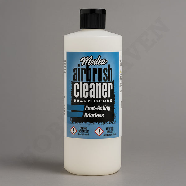 Medea Iwata Airbrush Cleaner 16oz front bottle view – professional airbrush cleaning solution