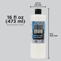 Medea Iwata Airbrush Cleaner 16oz bottle with size dimensions 8 inches tall 2.5 inches wide