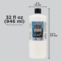 Medea Iwata Airbrush Cleaner 32oz bottle with size measurements and label clear