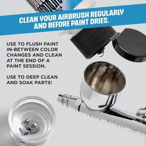 How to use Medea Iwata Airbrush Cleaner for flushing and deep cleaning airbrush parts