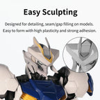 DSPIAE panel Easy Sculpting: robot model head with a putty-sculpted detail shown in a close-up circle