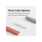 DSPIAE panel Three Color Options: grey, white and skin-coloured epoxy putty bars