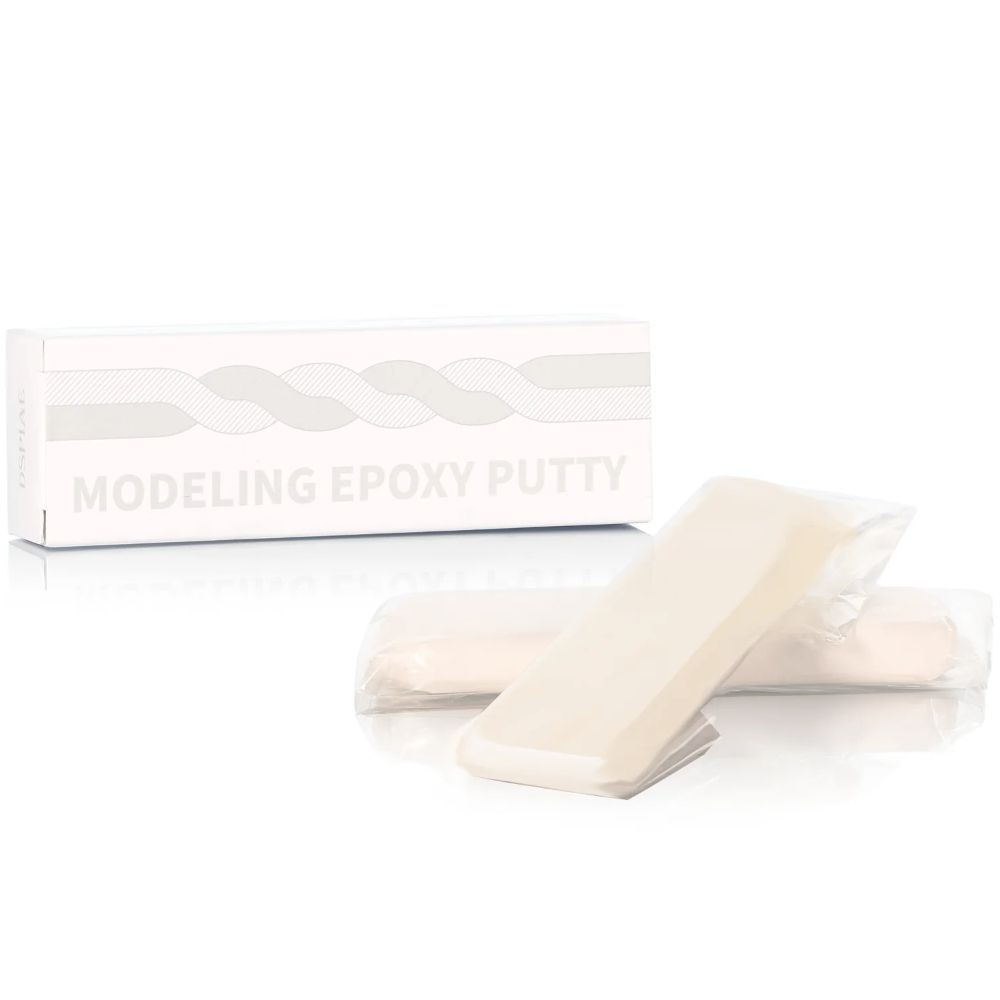 DSPIAE MEP-02 white epoxy putty box with its two wrapped bars on white
