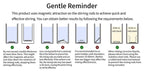 DSPIAE Gentle Reminder panel: bottle base thickness, flat bottoms, 25-60 mm bottles, rubber rods for corrosive liquids
