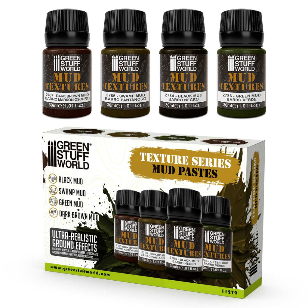 Green Stuff World Mud Textures Set – 4×30ml