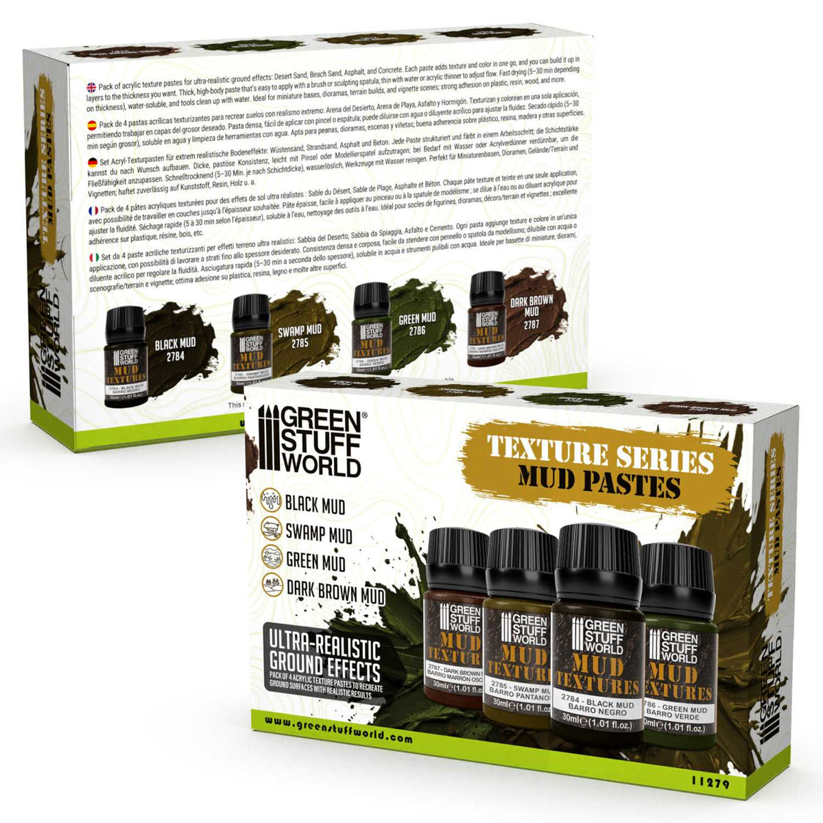 Green Stuff World Mud Textures Set – 4×30ml