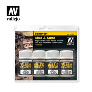 Vallejo Mud & Sand Pigment Set VAL73191