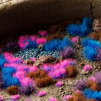 Breathtaking cosmic diorama featuring the Mystic Nebulae Set, showcasing an alien landscape with nebula-like vegetation and mystical elements
