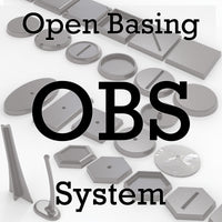 OBS Base Pack - Comprehensive collection of various wargaming miniature bases including round, square, oval, and rectangular shapes in multiple sizes
