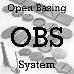 OBS Base Pack - Comprehensive collection of various wargaming miniature bases including round, square, oval, and rectangular shapes in multiple sizes