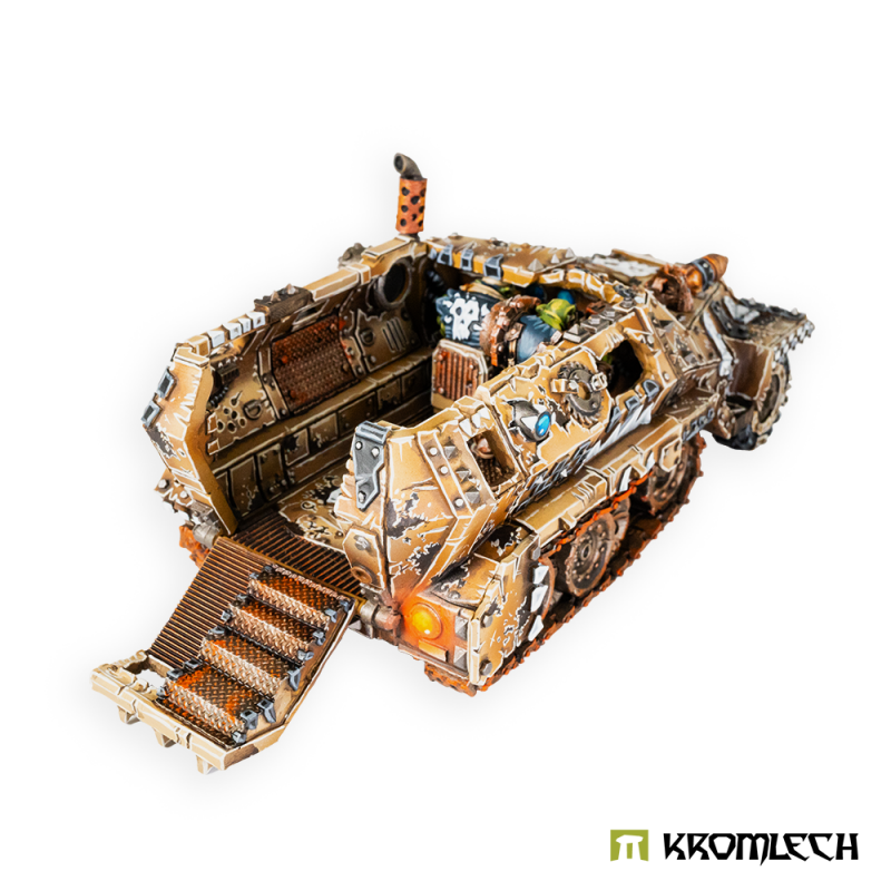 The painted Headkrasha from the rear, its ramp lowered