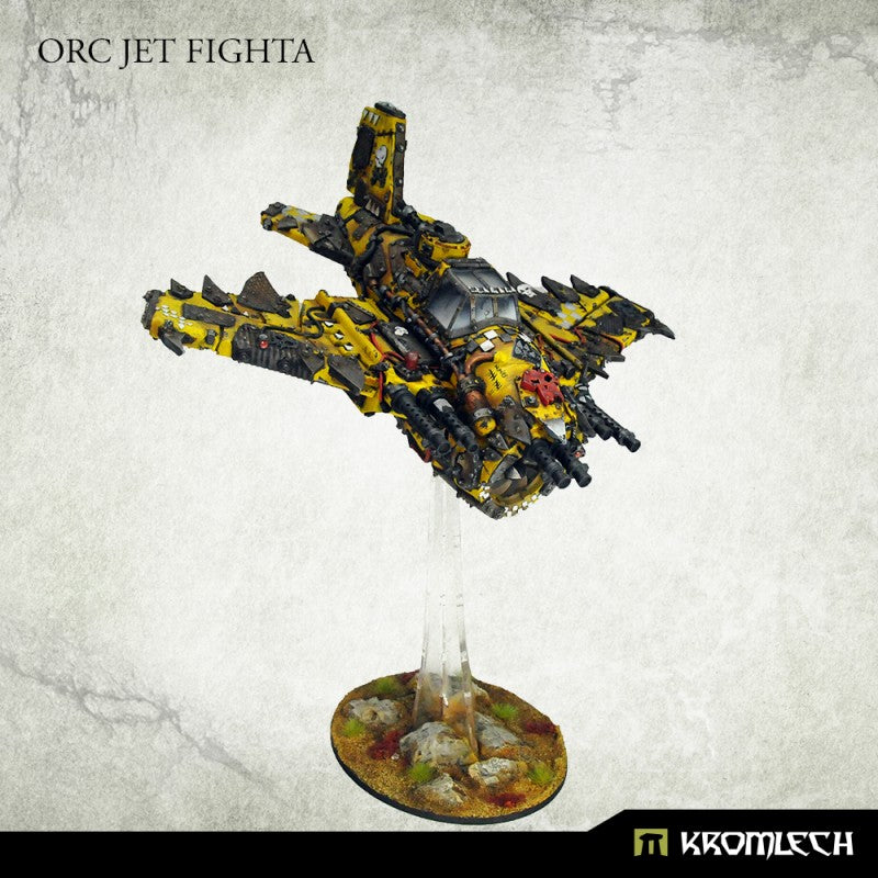 The painted Jet Fighta from above, wings spread