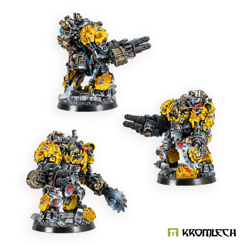 The three painted Juggernauts turned to another angle