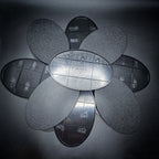 Set of oval wargaming bases 170x105 mm showing reinforced underside structure