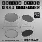 Hollow Bases Range  - Wargaming 3d Printed Bases (OBS System)