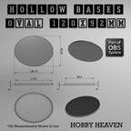 Hollow Bases Range  - Wargaming 3d Printed Bases (OBS System)