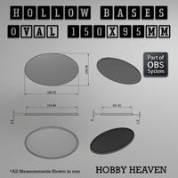 Hollow Bases Range  - Wargaming 3d Printed Bases (OBS System)
