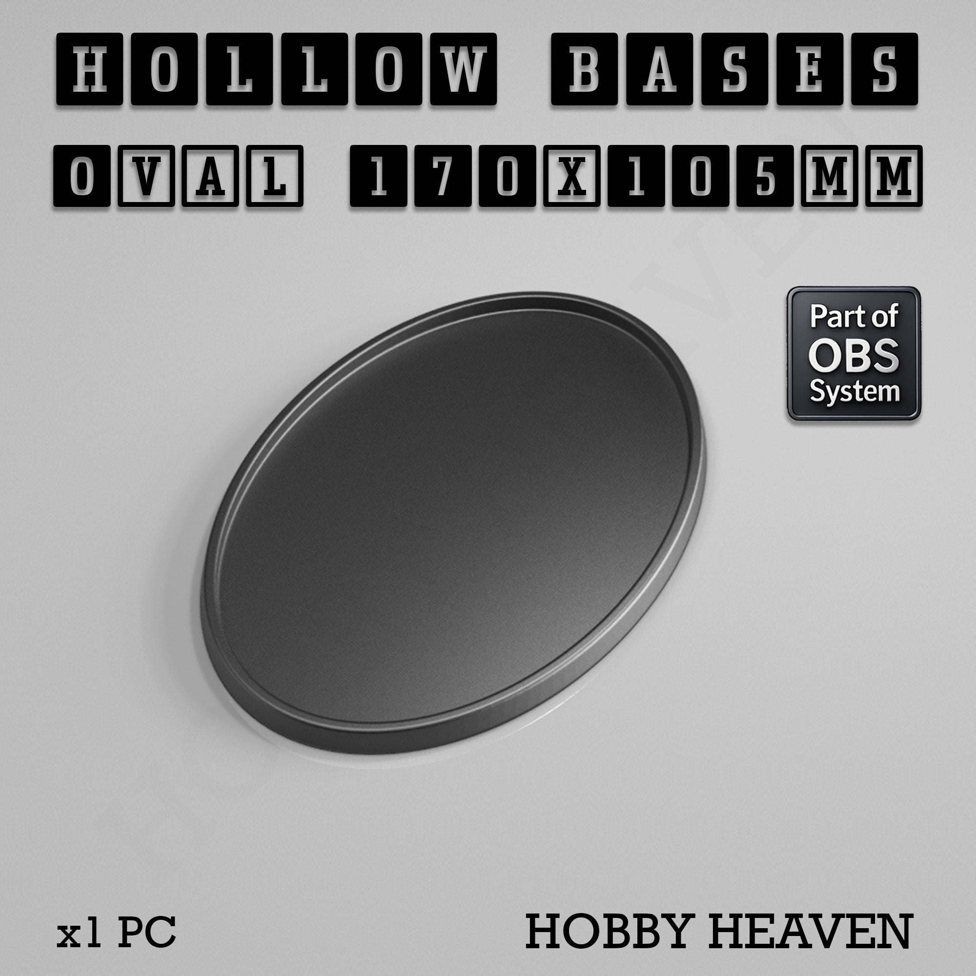 Hollow Bases Range  - Wargaming 3d Printed Bases (OBS System)