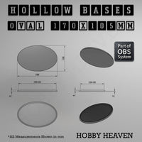 Hollow Bases Range  - Wargaming 3d Printed Bases (OBS System)
