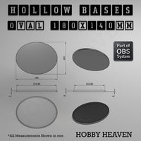 Hollow Bases Range  - Wargaming 3d Printed Bases (OBS System)
