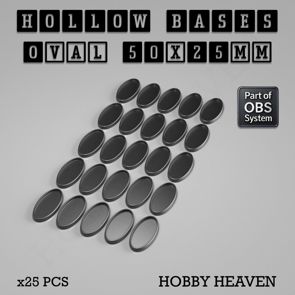 Hollow Bases Range  - Wargaming 3d Printed Bases (OBS System)