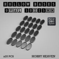 Hollow Bases Range  - Wargaming 3d Printed Bases (OBS System)
