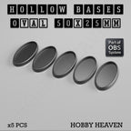 Hollow Bases Range  - Wargaming 3d Printed Bases (OBS System)