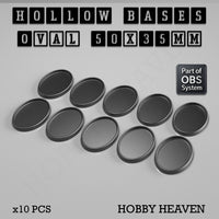 Hollow Bases Range  - Wargaming 3d Printed Bases (OBS System)

